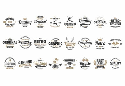 The Massive Vintage Badges And Objects Bundle - Artixty