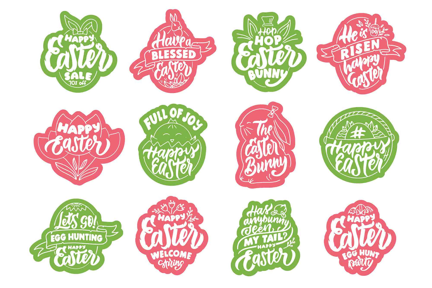 The Happy Holiday Lettering Logos Bundle - Artixty