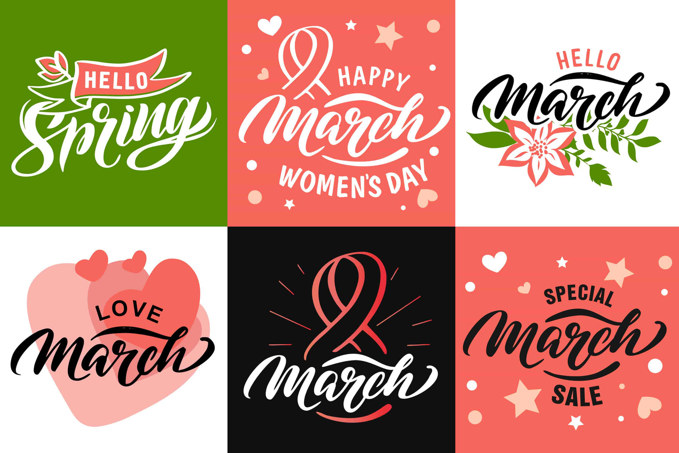 The Happy Holiday Lettering Logos Bundle - Artixty