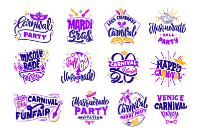 The Happy Holiday Lettering Logos Bundle - Artixty