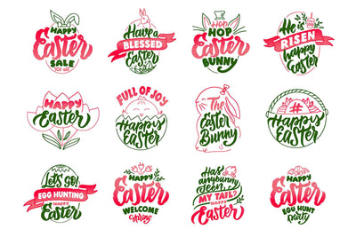 The Happy Holiday Lettering Logos Bundle - Artixty
