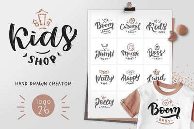 1700+ Fashionable Logos Lettering Bundle For Kids - Artixty
