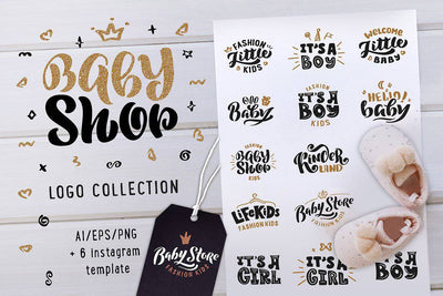 1700+ Fashionable Logos Lettering Bundle For Kids - Artixty