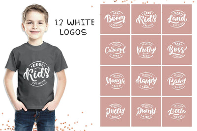 1700+ Fashionable Logos Lettering Bundle For Kids - Artixty