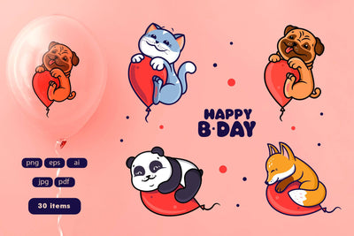 The Big Bundle Of 900+ Lovable Animals Illustrations - Artixty