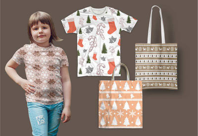 The Cheerful Christmas Seamless Patterns Bundle - Artixty