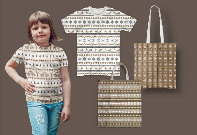 The Cheerful Christmas Seamless Patterns Bundle - Artixty