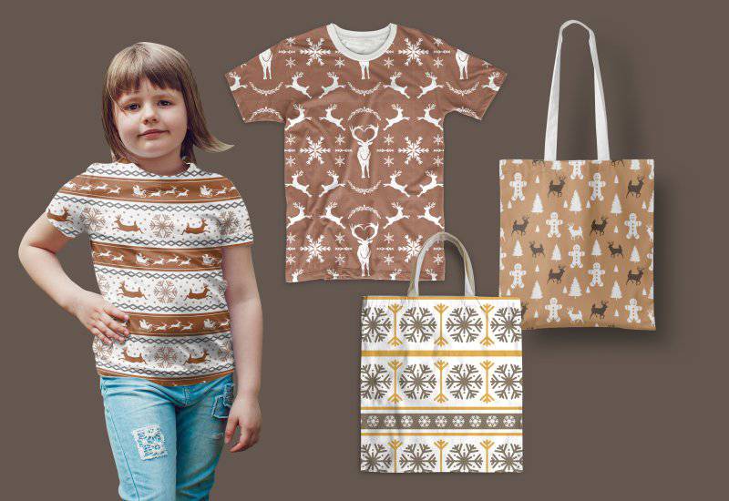 The Cheerful Christmas Seamless Patterns Bundle - Artixty
