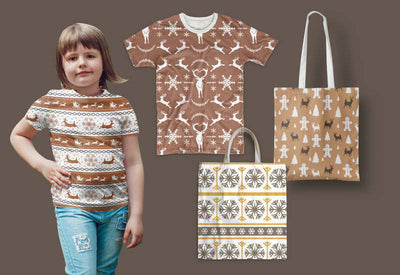 The Cheerful Christmas Seamless Patterns Bundle - Artixty