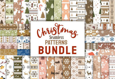 The Cheerful Christmas Seamless Patterns Bundle - Artixty