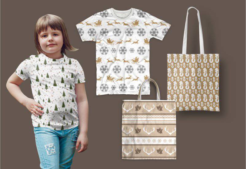 The Cheerful Christmas Seamless Patterns Bundle - Artixty