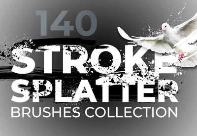 140 Fabulous Splatter Brush Strokes Collection - Artixty