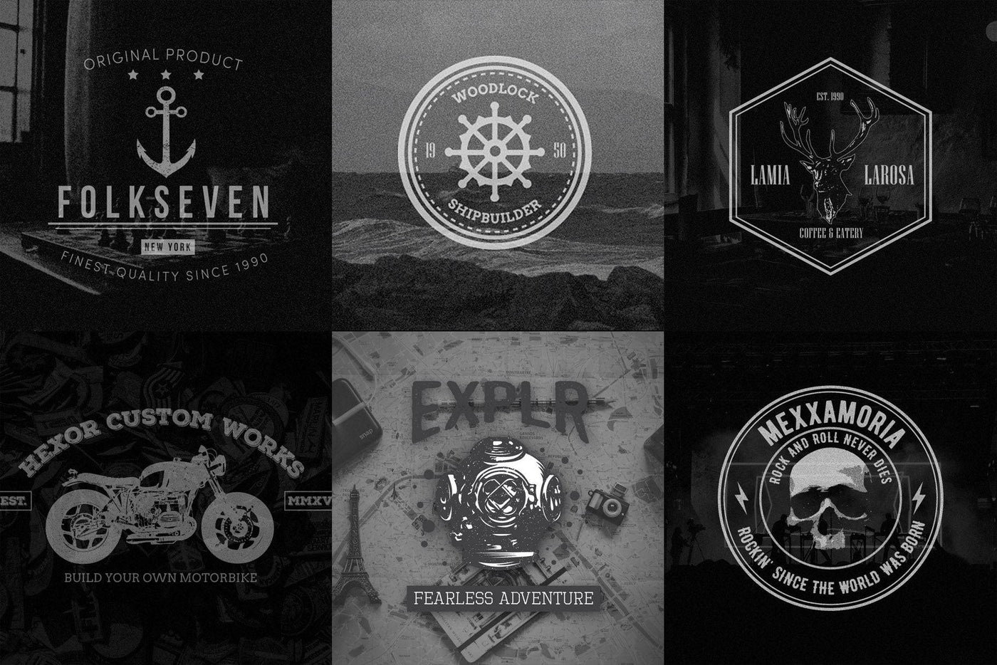 150 Exquisite Vintage Logo And Badge Bundle - Artixty