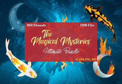 Magical Mysteries Bundle -  800+ Design Elements - Artixty