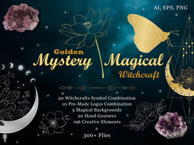 Magical Mysteries Bundle -  800+ Design Elements - Artixty