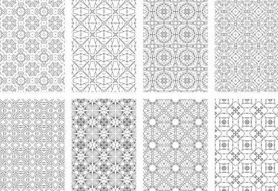 2500 Premium Quality Geometric Pattern Pages Bundle - Artixty