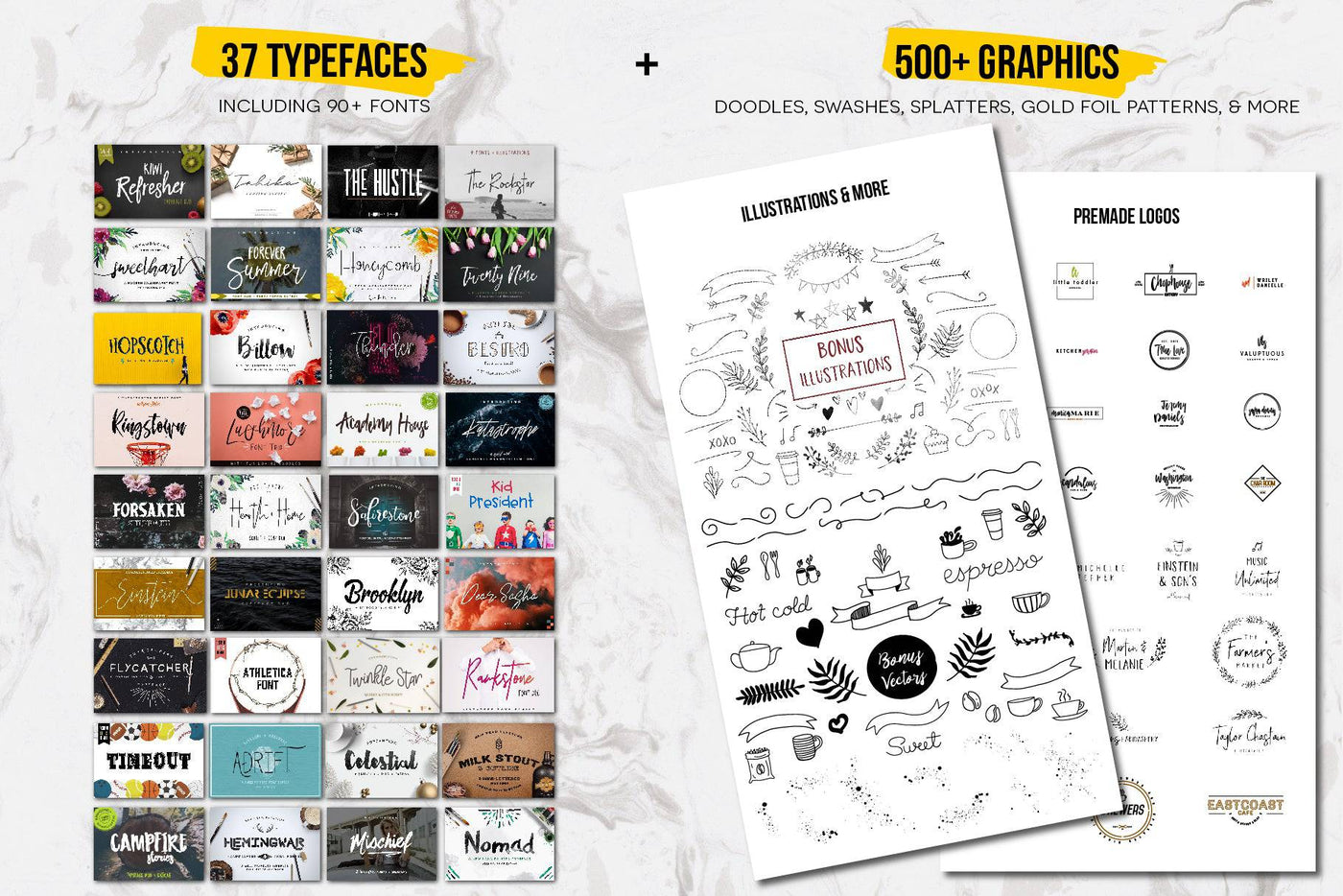 Ultra Premium Font Bundle With 500+ Design Resources - Artixty