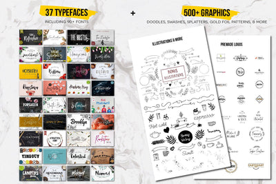 Ultra Premium Font Bundle With 500+ Design Resources - Artixty