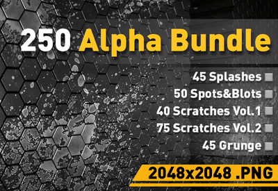 The Alpha Brush Effect Bundle - 250+ Design Resources - Artixty