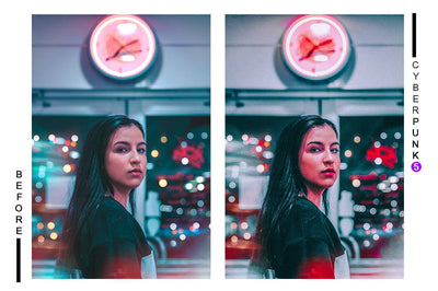20-In-1 Cyberpunk Neon Lights Photoshop Actions Bundle - Artixty