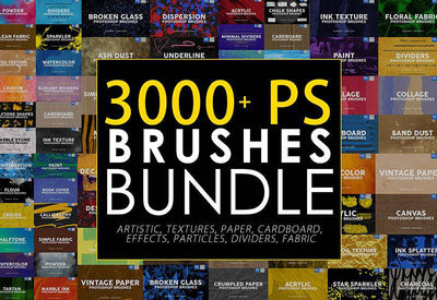 5600+ Artistic Photoshop Brushes Mega Bundle - Artixty