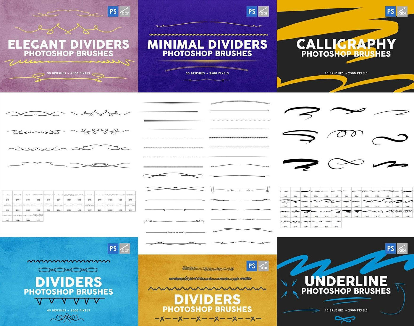 5600+ Artistic Photoshop Brushes Mega Bundle - Artixty