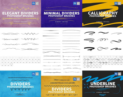 5600+ Artistic Photoshop Brushes Mega Bundle - Artixty