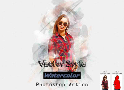 16 Watercolor Painting Photoshop Action Bundle - Artixty
