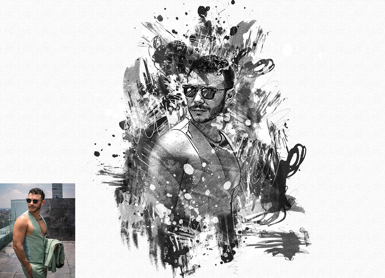 12 in 1 Dynamic Effect Photoshop Actions Bundle