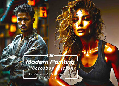12 Artistry Painting Photoshop Actions Bundle - Artixty