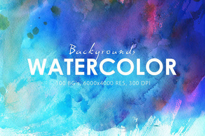 Colossal Watercolor Backgrounds Bundle - 500+ Backgrounds - Artixty