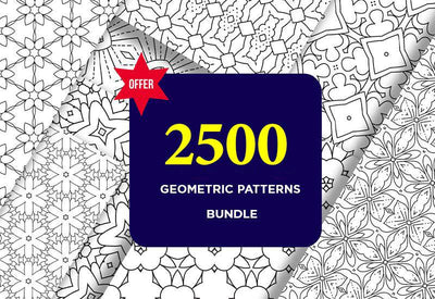 2500 Premium Quality Geometric Pattern Pages Bundle - Artixty