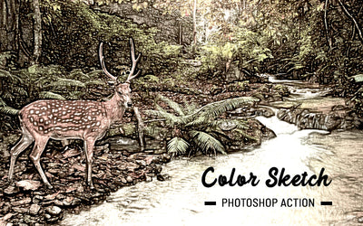 31 Trendy Sketch Photoshop Actions Bundle