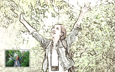 31 Trendy Sketch Photoshop Actions Bundle