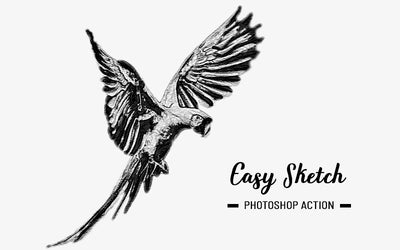 31 Trendy Sketch Photoshop Actions Bundle