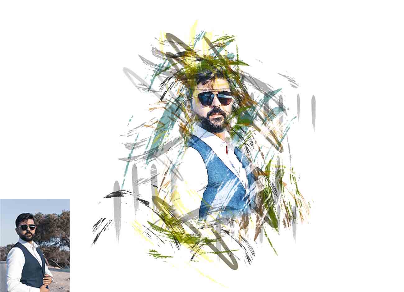 16 Watercolor Painting Photoshop Action Bundle - Artixty