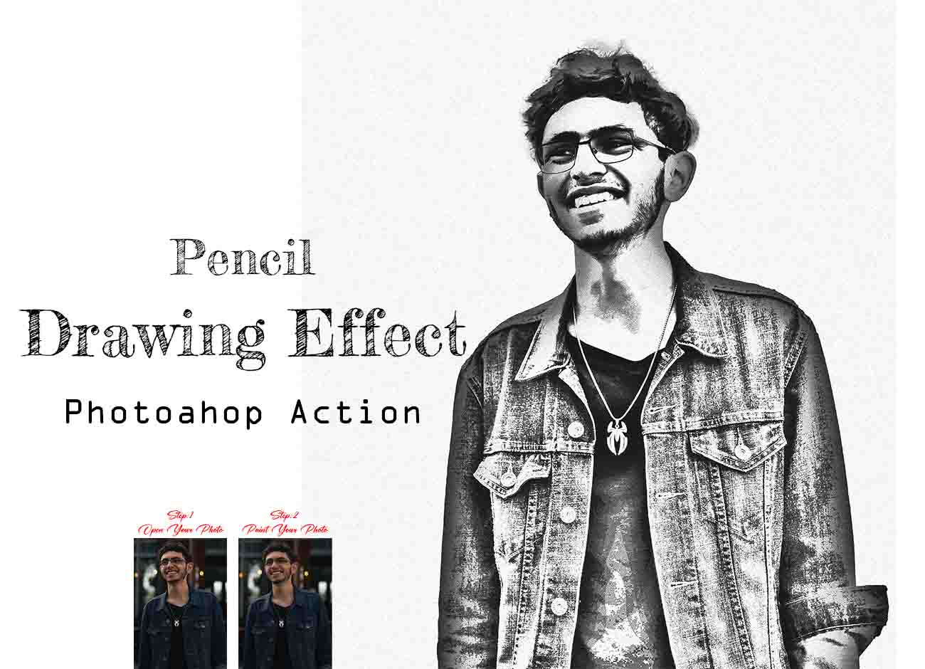 30-in-1 Sketch Effect Photoshop Action Bundle - Artixty