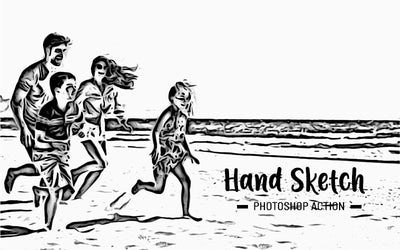 31 Trendy Sketch Photoshop Actions Bundle