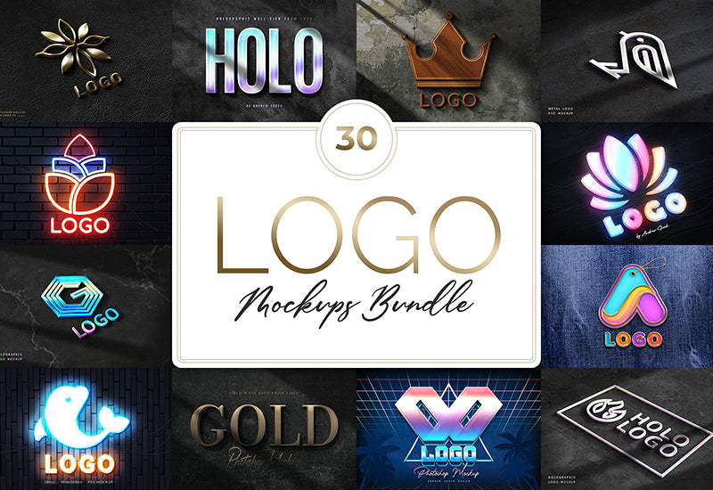 The 30 Logo Mockups Bundle - Artixty