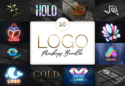 The 30 Logo Mockups Bundle - Artixty