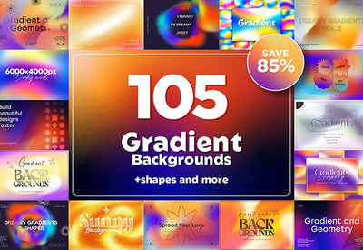 105 Gradient Backgrounds Bundle - Artixty
