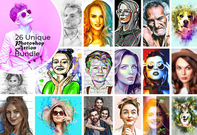 UNIQUE PHOTOSHOP ACTIONS BUNDLE