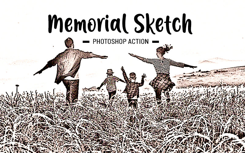 31 Trendy Sketch Photoshop Actions Bundle