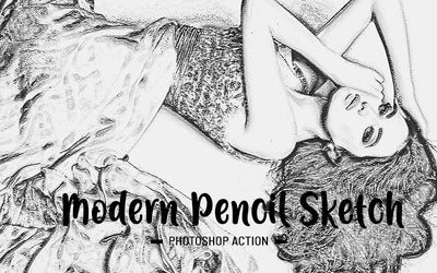 31 Trendy Sketch Photoshop Actions Bundle