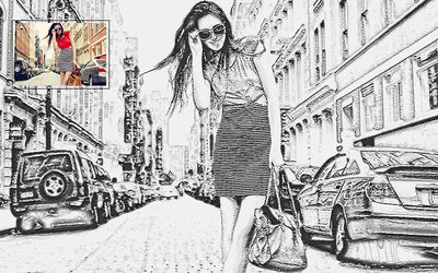 31 Trendy Sketch Photoshop Actions Bundle
