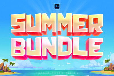 Sizzling Summer Text Effects Bundle - Artixty