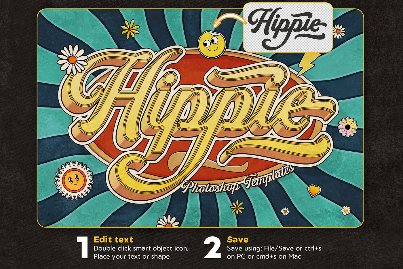 Hippie Text Effects Bundle - Artixty
