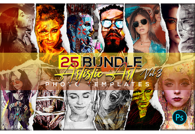 25 Creative Photoshop Template Bundle - Artixty