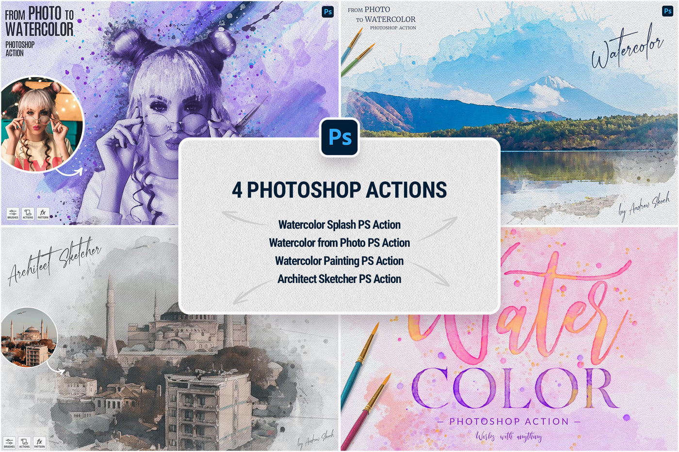 Watercolor Assets Bundle - Artixty