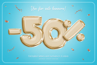 Foil Balloon Letters Bundle